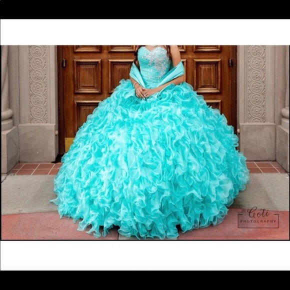 Aqua quince dress - Picture 1 of 2